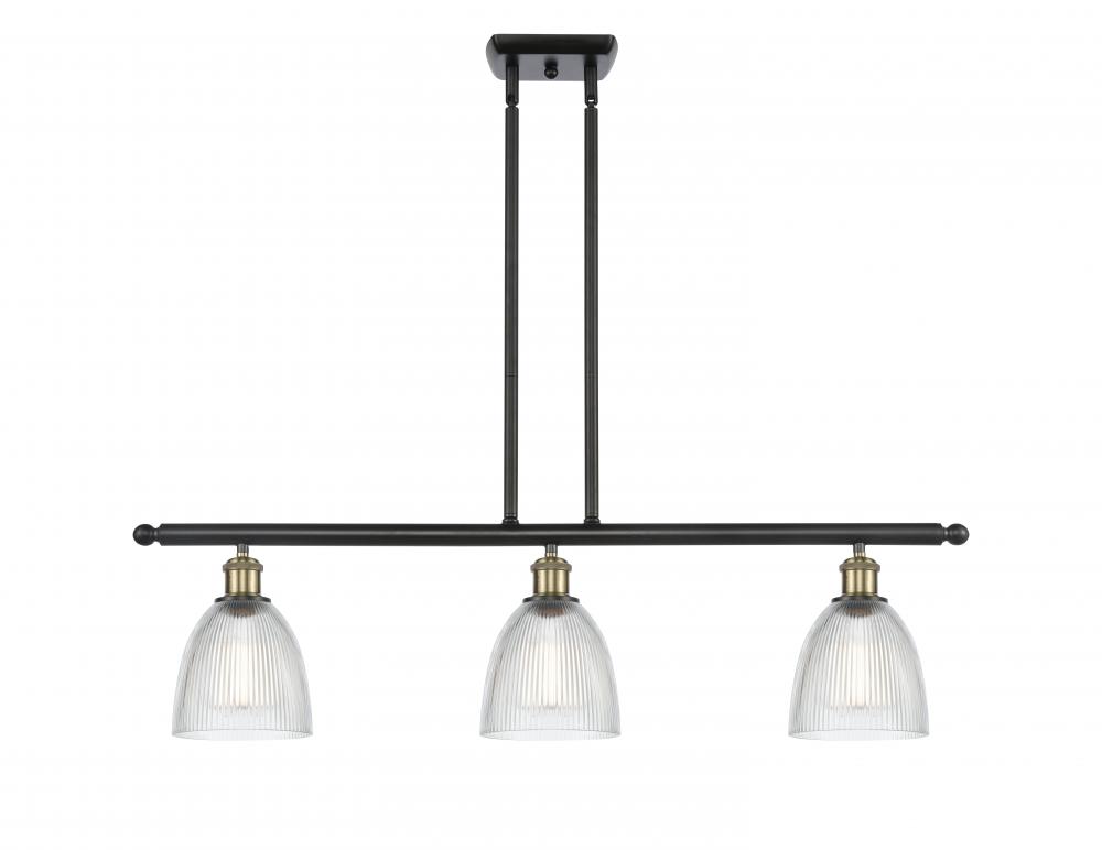 Castile - 3 Light - 36 inch - Black Antique Brass - Cord hung - Island Light