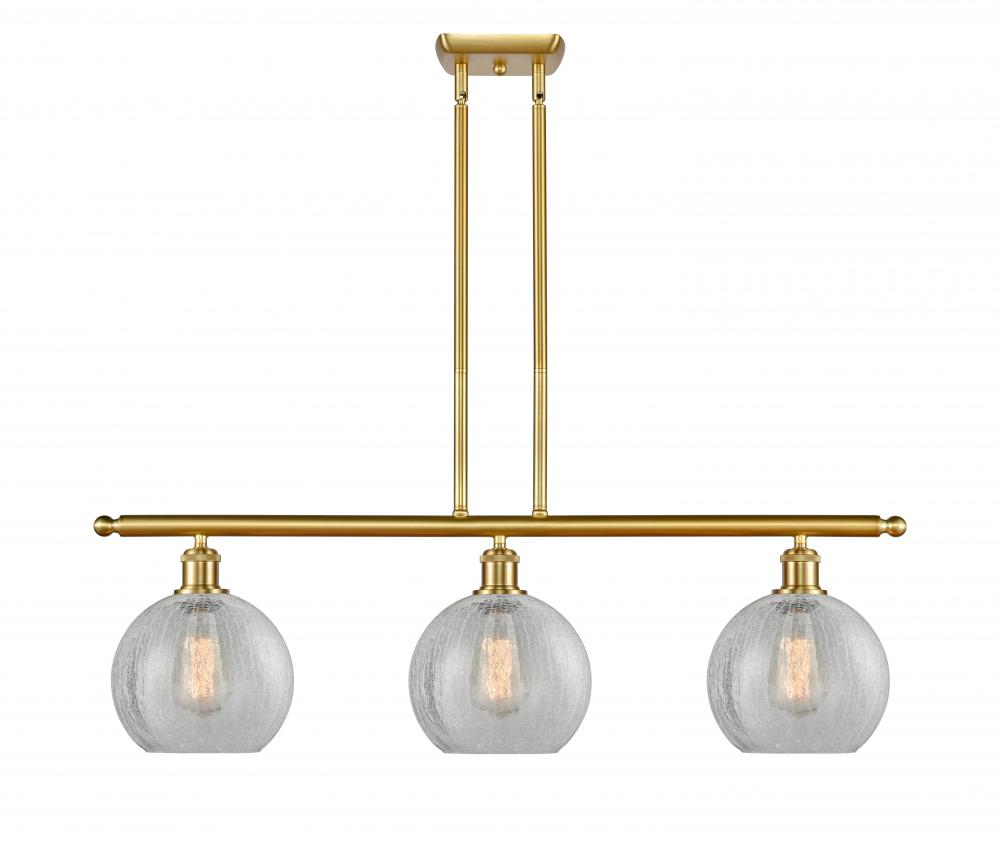 Athens - 3 Light - 36 inch - Satin Gold - Cord hung - Island Light