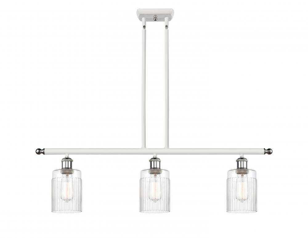 Hadley - 3 Light - 36 inch - White Polished Chrome - Cord hung - Island Light