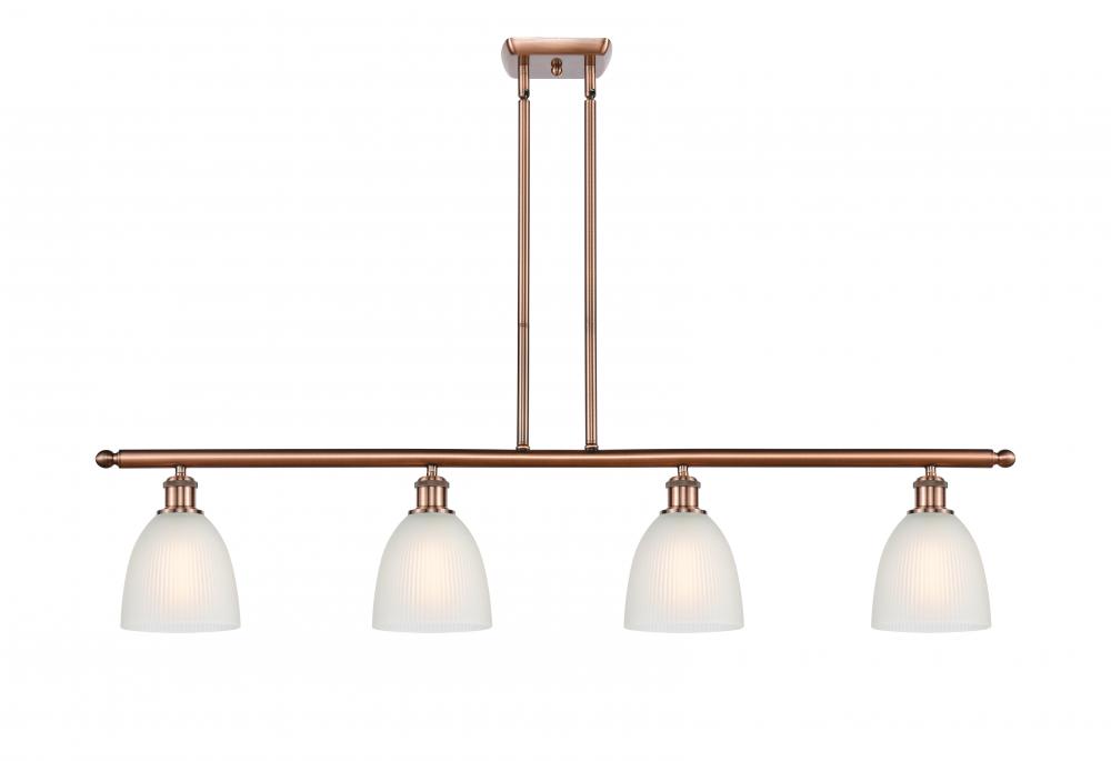 Castile - 4 Light - 48 inch - Antique Copper - Cord hung - Island Light