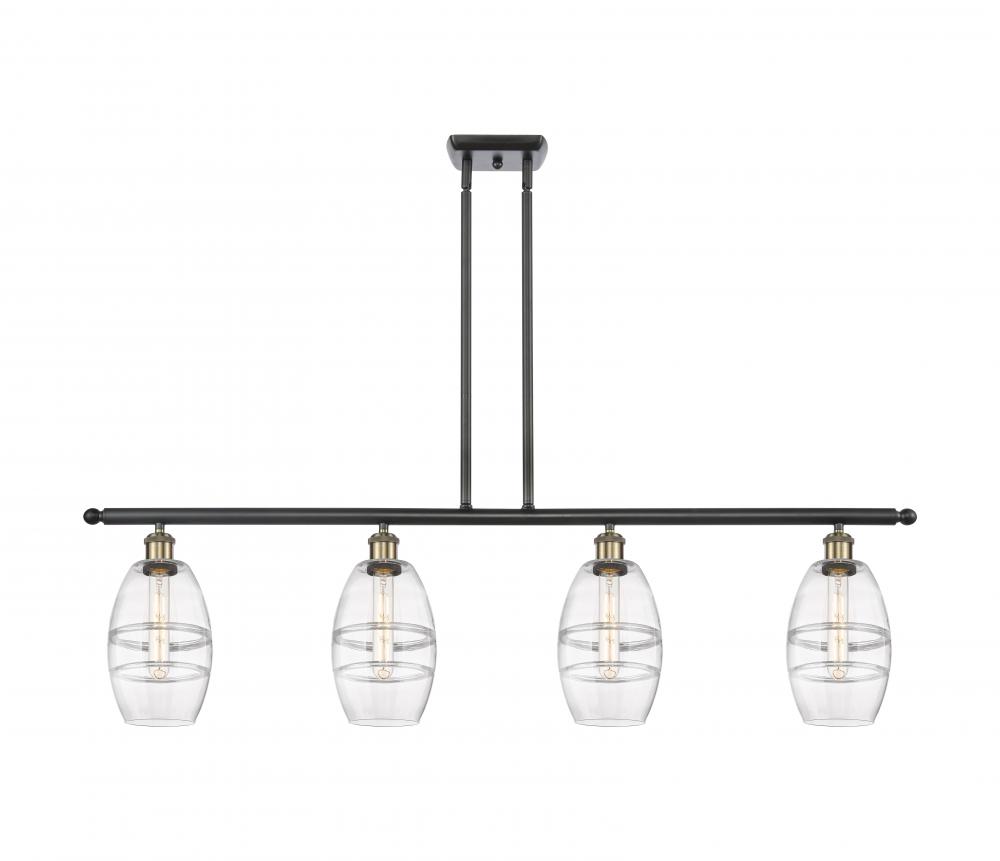 Vaz - 4 Light - 48 inch - Black Antique Brass - Cord hung - Island Light