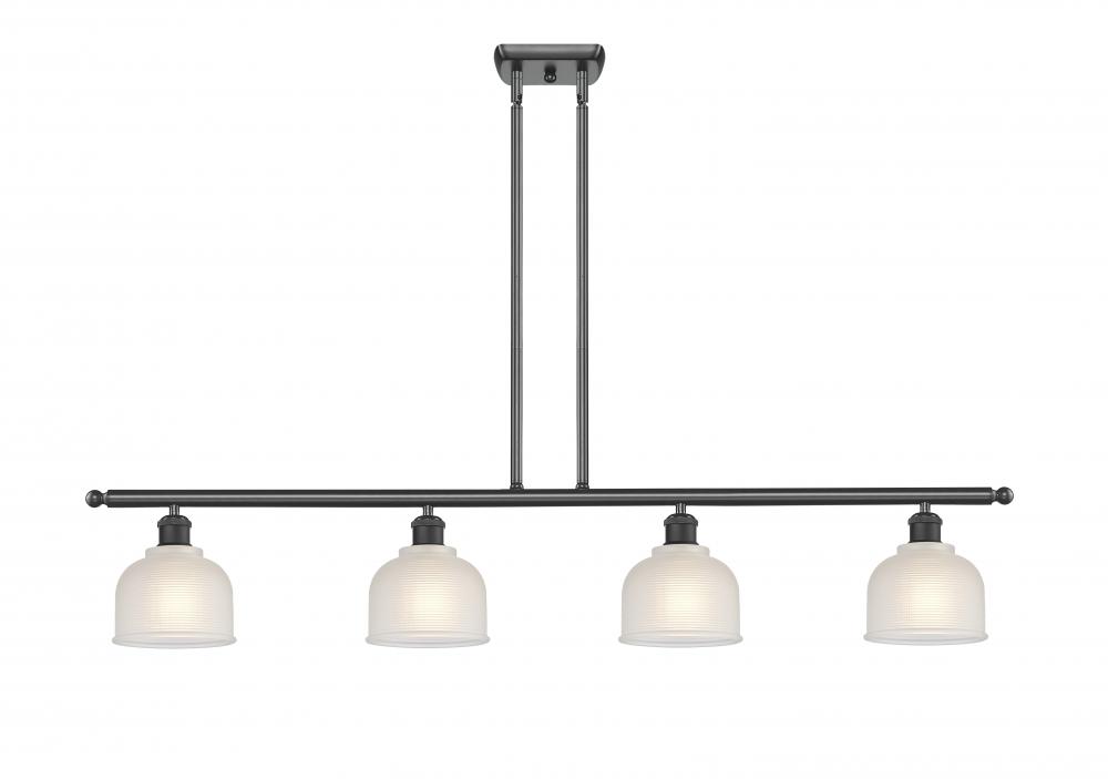 Dayton - 4 Light - 48 inch - Matte Black - Cord hung - Island Light