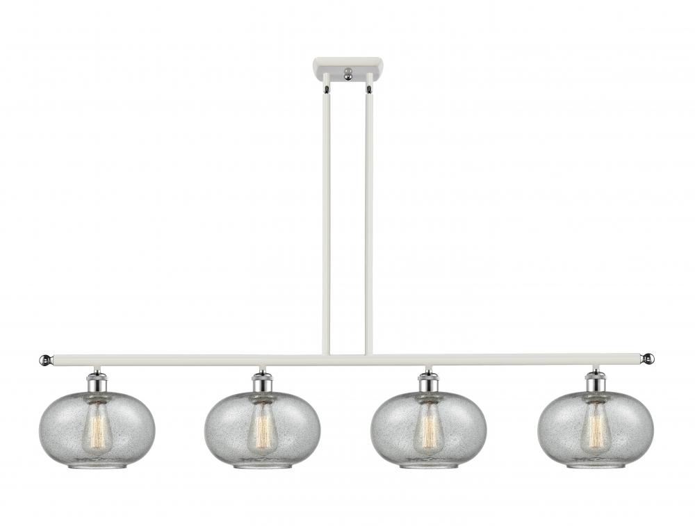 Gorham - 4 Light - 48 inch - White Polished Chrome - Cord hung - Island Light