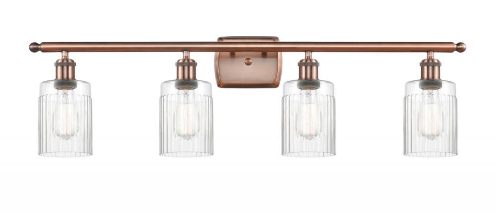 Hadley - 4 Light - 35 inch - Antique Copper - Bath Vanity Light