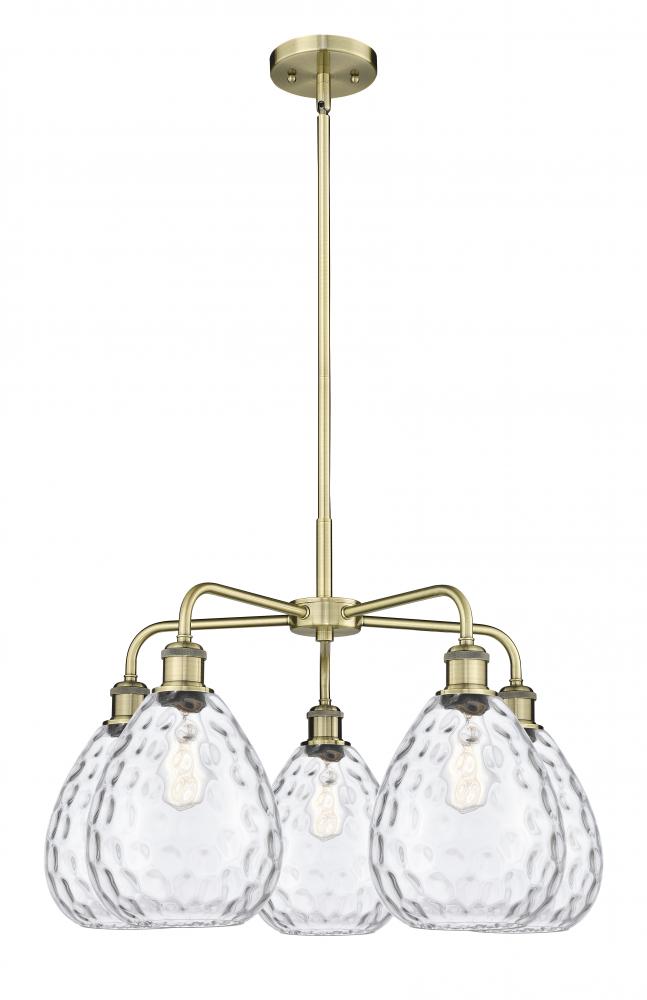 Waverly - 5 Light - 26 inch - Antique Brass - Chandelier