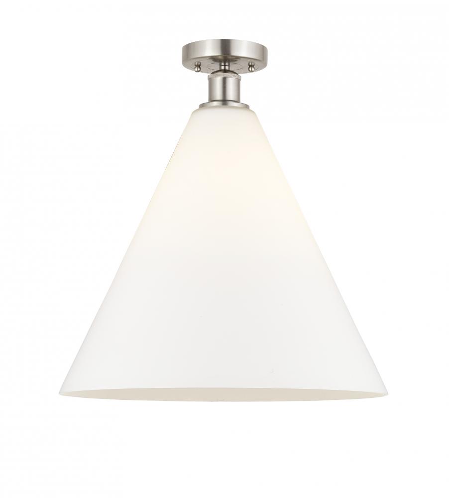 Berkshire - 1 Light - 16 inch - Brushed Satin Nickel - Semi-Flush Mount