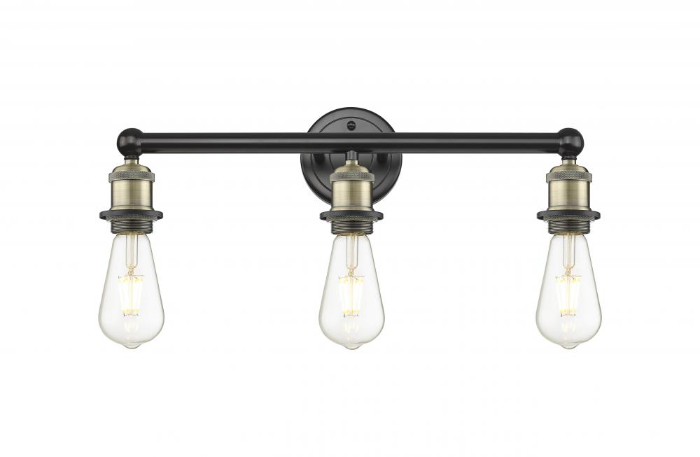 Edison - 3 Light - 20 inch - Black Antique Brass - Bath Vanity Light