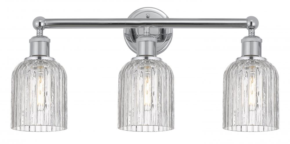 Bridal Veil - 3 Light - 23 inch - Polished Chrome - Bath Vanity Light