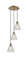 Innovations Lighting 113B-3P-AB-G275 - Conesus - 3 Light - 13 inch - Antique Brass - Cord Hung - Multi Pendant