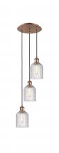 Innovations Lighting 113B-3P-AC-G559-5CL - Bridal Veil - 3 Light - 12 inch - Antique Copper - Cord Hung - Multi Pendant