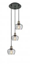 Innovations Lighting 113B-3P-BAB-G92 - Fenton - 3 Light - 13 inch - Black Antique Brass - Cord Hung - Multi Pendant