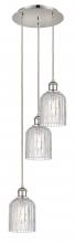 Innovations Lighting 113B-3P-PN-G559-5CL - Bridal Veil - 3 Light - 12 inch - Polished Nickel - Cord Hung - Multi Pendant