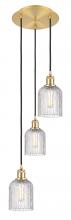 Innovations Lighting 113B-3P-SG-G559-5CL - Bridal Veil - 3 Light - 12 inch - Satin Gold - Cord Hung - Multi Pendant