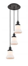 Innovations Lighting 113F-3P-OB-G191 - Bellmont - 3 Light - 13 inch - Oil Rubbed Bronze - Cord hung - Multi Pendant