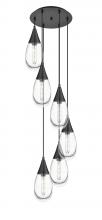 Innovations Lighting 116-450-1P-BK-G450-6CL - Malone - 6 Light - 17 inch - Matte Black - Multi Pendant