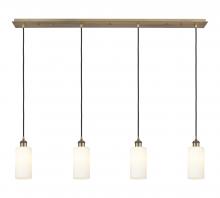 Innovations Lighting 124B-4P-BB-G434-7WH - Crown Point - 4 Light - 49 inch - Brushed Brass - Linear Pendant