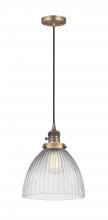 Innovations Lighting 201CSW-BB-G222 - Seneca Falls - 1 Light - 10 inch - Brushed Brass - Cord hung - Mini Pendant