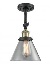 Innovations Lighting 201F-BAB-G42 - Cone - 1 Light - 8 inch - Black Antique Brass - Semi-Flush Mount