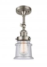 Innovations Lighting 201F-SN-G184S - Canton - 1 Light - 5 inch - Brushed Satin Nickel - Semi-Flush Mount