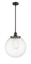 Innovations Lighting 201S-BK-G202-14 - Beacon - 1 Light - 14 inch - Matte Black - Stem Hung - Pendant