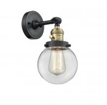 Innovations Lighting 203SW-BAB-G202-6 - Beacon - 1 Light - 6 inch - Black Antique Brass - Sconce