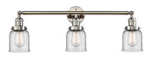 Innovations Lighting 205-PN-G52 - Bell - 3 Light - 30 inch - Polished Nickel - Bath Vanity Light