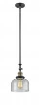 Innovations Lighting 206-BAB-G74 - Bell - 1 Light - 8 inch - Black Antique Brass - Stem Hung - Mini Pendant