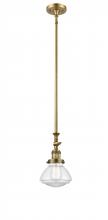 Innovations Lighting 206-BB-G322 - Olean - 1 Light - 7 inch - Brushed Brass - Stem Hung - Mini Pendant