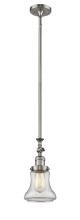 Innovations Lighting 206-SN-G192 - Bellmont - 1 Light - 6 inch - Brushed Satin Nickel - Stem Hung - Mini Pendant