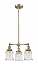 Innovations Lighting 207-AB-G184 - Canton - 3 Light - 18 inch - Antique Brass - Stem Hung - Chandelier