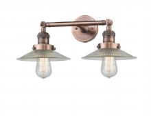 Innovations Lighting 208-AC-G2 - Halophane - 2 Light - 18 inch - Antique Copper - Bath Vanity Light