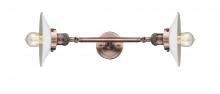 Innovations Lighting 208L-AC-G1 - Halophane - 2 Light - 9 inch - Antique Copper - Bath Vanity Light