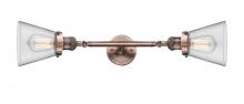 Innovations Lighting 208L-AC-G62 - Cone - 2 Light - 6 inch - Antique Copper - Bath Vanity Light