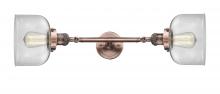 Innovations Lighting 208L-AC-G72 - Bell - 2 Light - 8 inch - Antique Copper - Bath Vanity Light