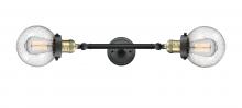 Innovations Lighting 208L-BAB-G202-6 - Beacon - 2 Light - 6 inch - Black Antique Brass - Bath Vanity Light