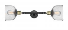 Innovations Lighting 208L-BAB-G74 - Bell - 2 Light - 8 inch - Black Antique Brass - Bath Vanity Light