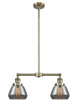 Innovations Lighting 209-AB-G173 - Fulton - 2 Light - 21 inch - Antique Brass - Stem Hung - Island Light