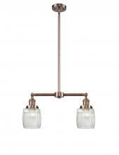 Innovations Lighting 209-AC-G302-LED - Colton - 2 Light - 22 inch - Antique Copper - Stem Hung - Island Light