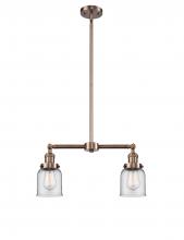 Innovations Lighting 209-AC-G52 - Bell - 2 Light - 21 inch - Antique Copper - Stem Hung - Island Light