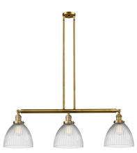 Innovations Lighting 213-BB-G222 - Seneca Falls - 3 Light - 39 inch - Brushed Brass - Stem Hung - Island Light