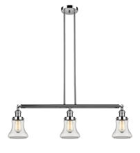 Innovations Lighting 213-PN-G192 - Bellmont - 3 Light - 39 inch - Polished Nickel - Stem Hung - Island Light