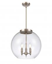 Innovations Lighting 221-3S-SN-G122-16 - Athens - 3 Light - 16 inch - Brushed Satin Nickel - Cord hung - Pendant