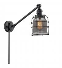 Innovations Lighting 237-BK-G53-CE - Bell Cage - 1 Light - 8 inch - Matte Black - Swing Arm