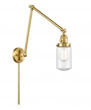 Innovations Lighting 238-SG-G314 - Dover - 1 Light - 5 inch - Satin Gold - Swing Arm