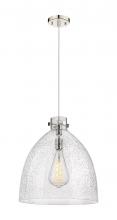 Innovations Lighting 410-1PL-PN-G412-18SDY - Newton Bell - 1 Light - 18 inch - Polished Nickel - Cord hung - Pendant