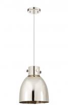 Innovations Lighting 410-1PM-PN-M412-10PN - Newton Bell - 1 Light - 10 inch - Polished Nickel - Cord hung - Pendant