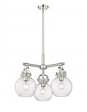 Innovations Lighting 410-3CR-PN-G410-7SDY - Newton Sphere - 3 Light - 21 inch - Polished Nickel - Pendant