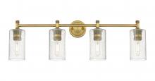 Innovations Lighting 434-4W-BB-G434-7SDY - Crown Point - 4 Light - 34 inch - Brushed Brass - Bath Vanity Light