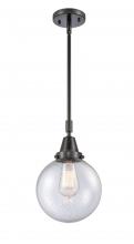 Innovations Lighting 447-1S-BK-G204-8 - Beacon - 1 Light - 8 inch - Matte Black - Mini Pendant