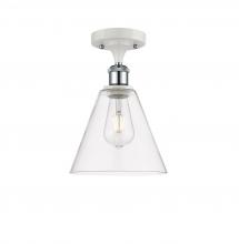 Innovations Lighting 516-1C-WPC-GBC-82 - Berkshire - 1 Light - 8 inch - White Polished Chrome - Semi-Flush Mount